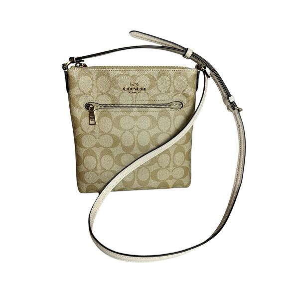 Coach File Mini Rowan Crossbody Bag Signature Canvas Khaki Chalk C2498 - Picture 12 of 12